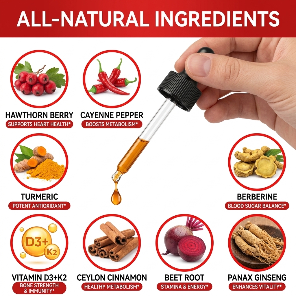 Cayenne Pepper Liquid Drops all-natural ingredients